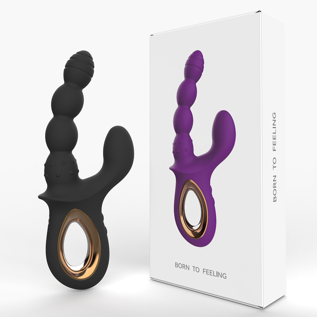 Bead Vibrator, Midnight Black, ABS Plastic + Silicone, Magnetic Charging，In US Stock