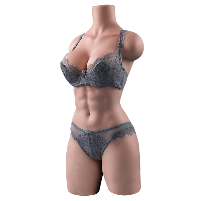 12.5 kg All-Silicone Straight-Leg Half-Body Fitness Doll with Alloy Skeleton and Realistic Texture，In US Stock